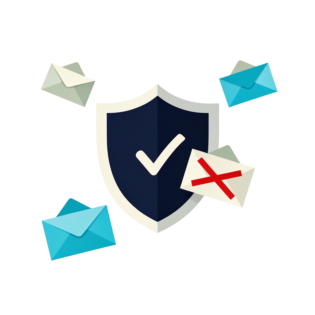 Illustration of a professional warning about scam messages